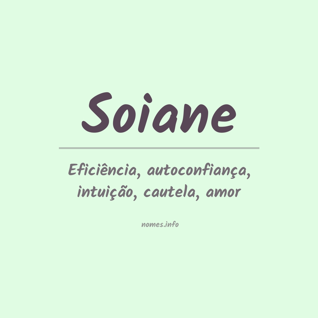 Significado do nome Soiane