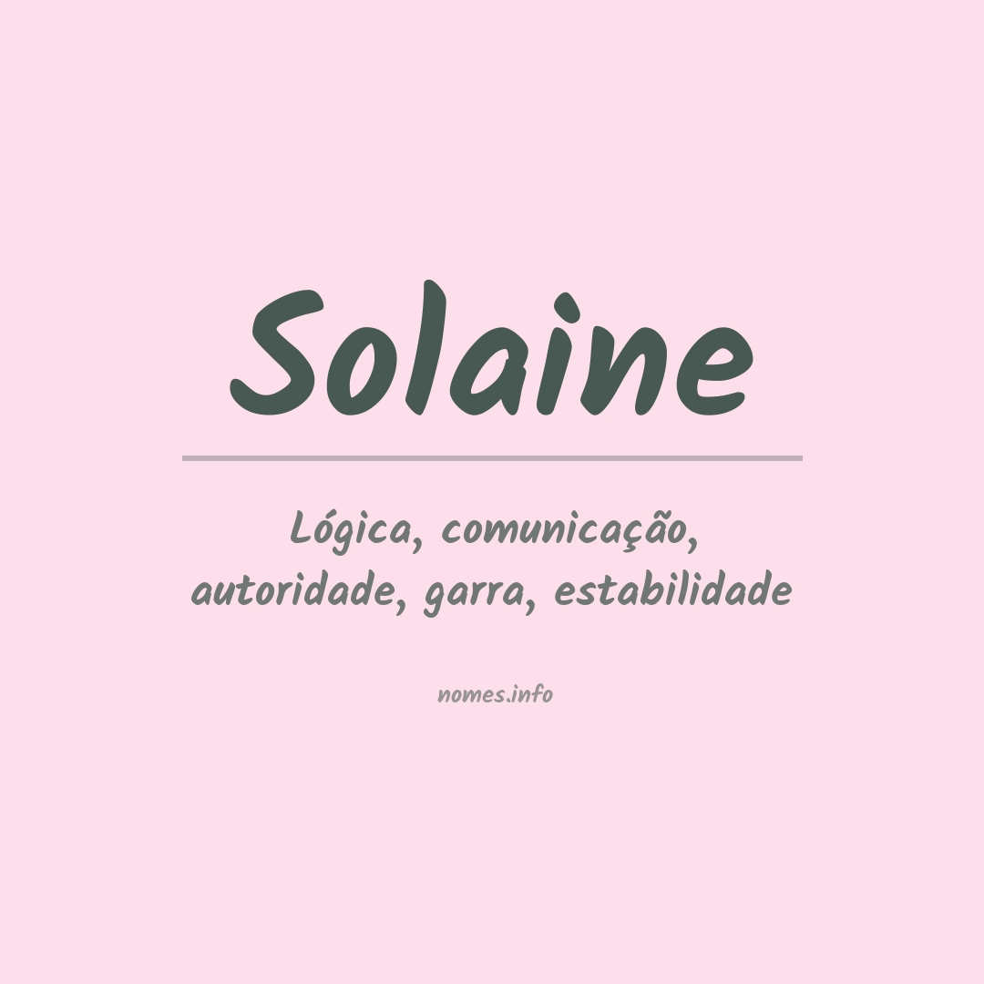 Significado do nome Solaine