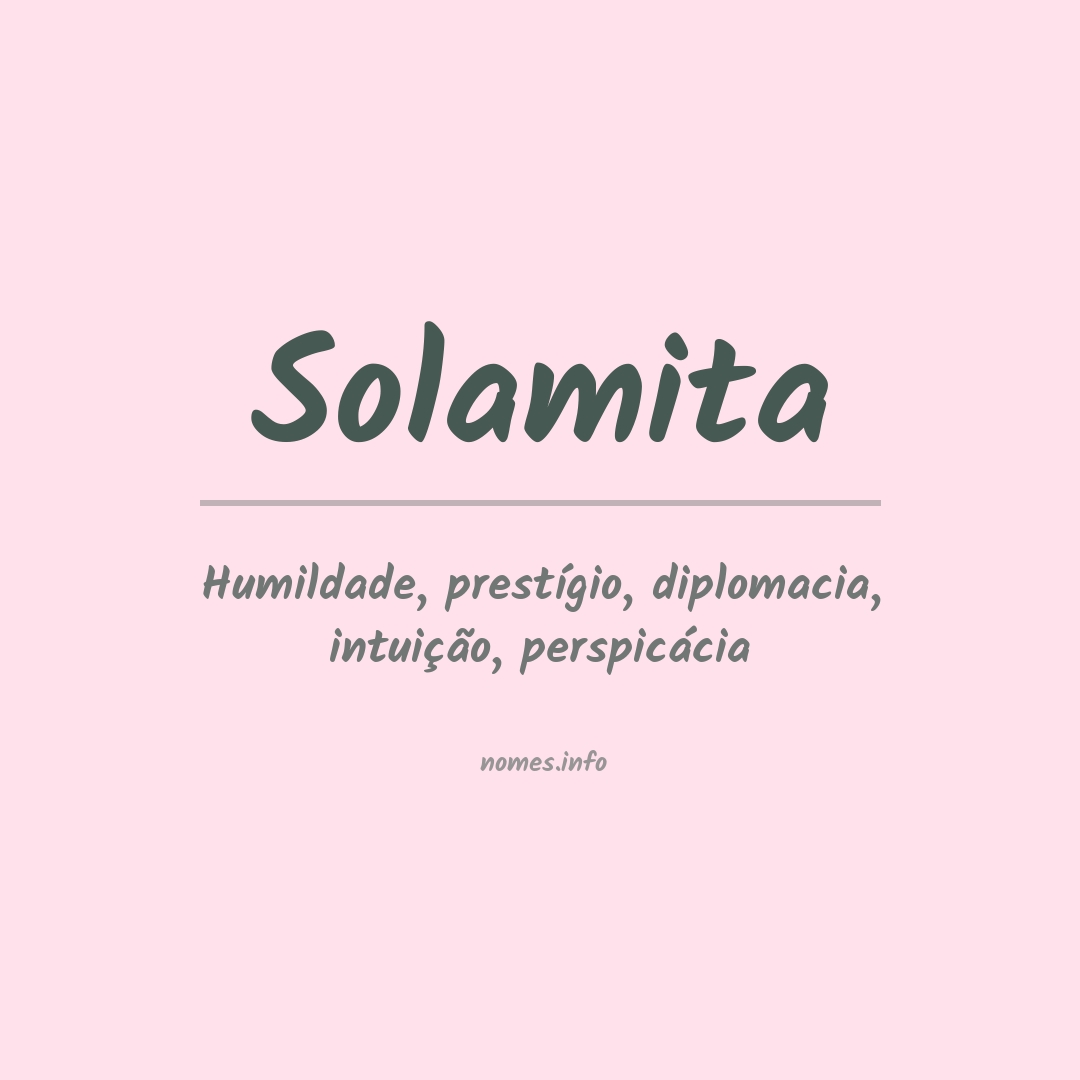 Significado do nome Solamita