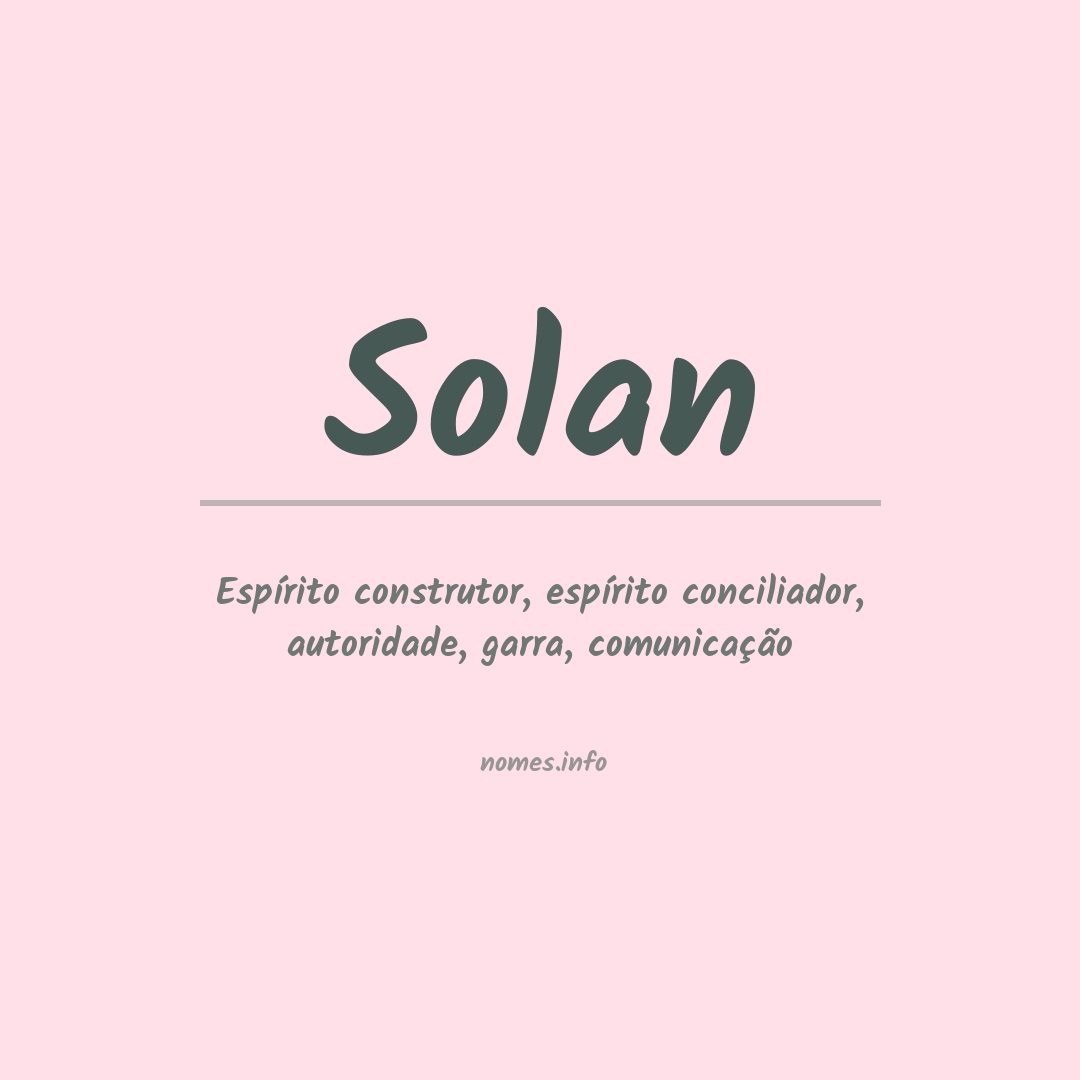 Significado do nome Solan