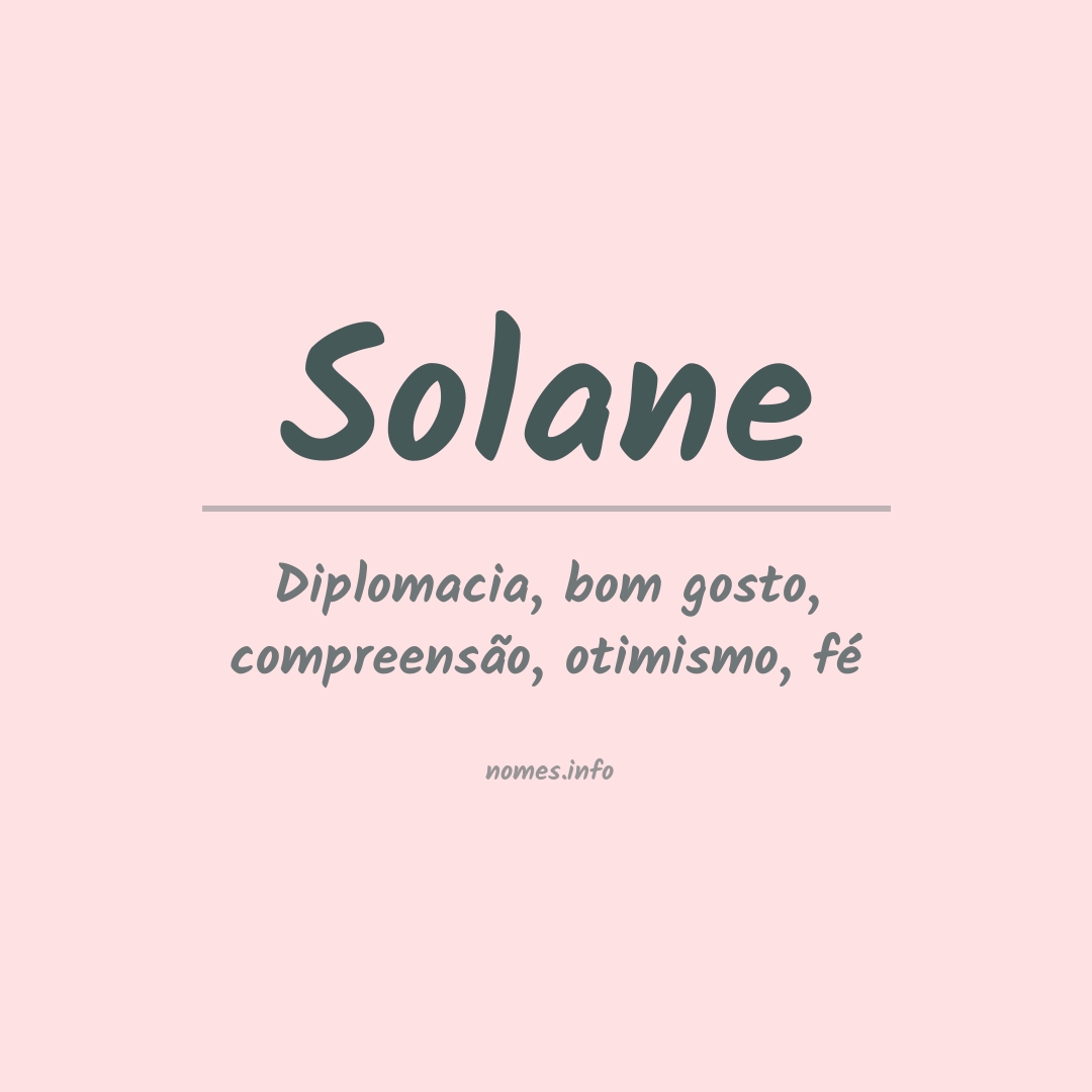 Significado do nome Solane