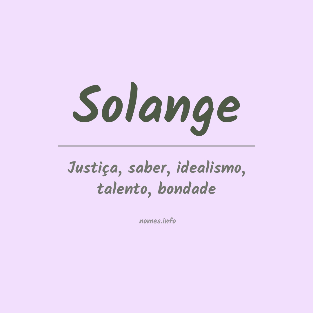 Significado do nome Solange