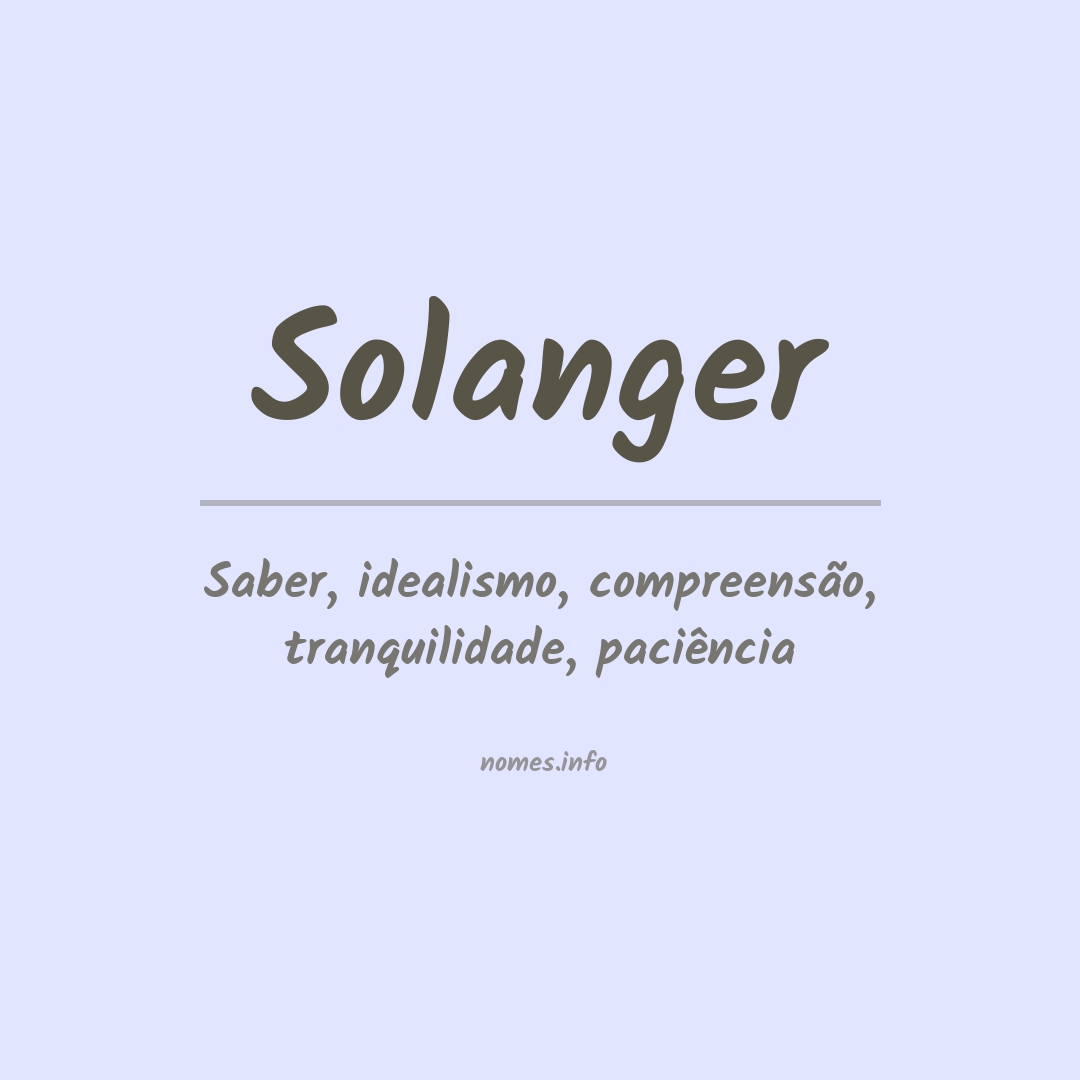 Significado do nome Solanger