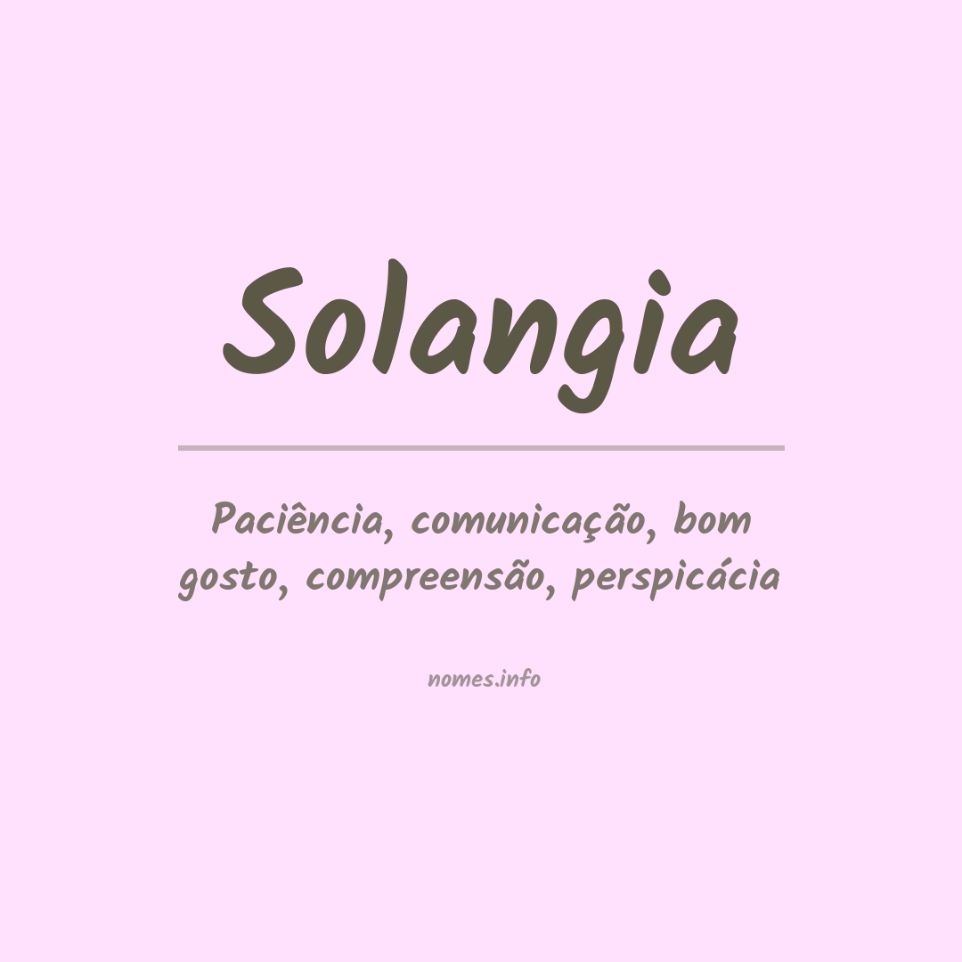 Significado do nome Solangia