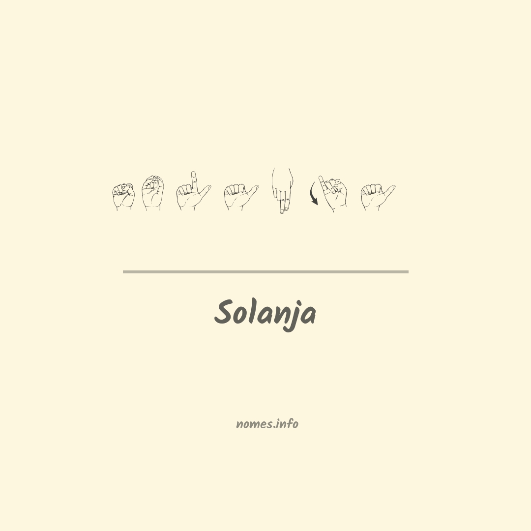 Solanja em Libras