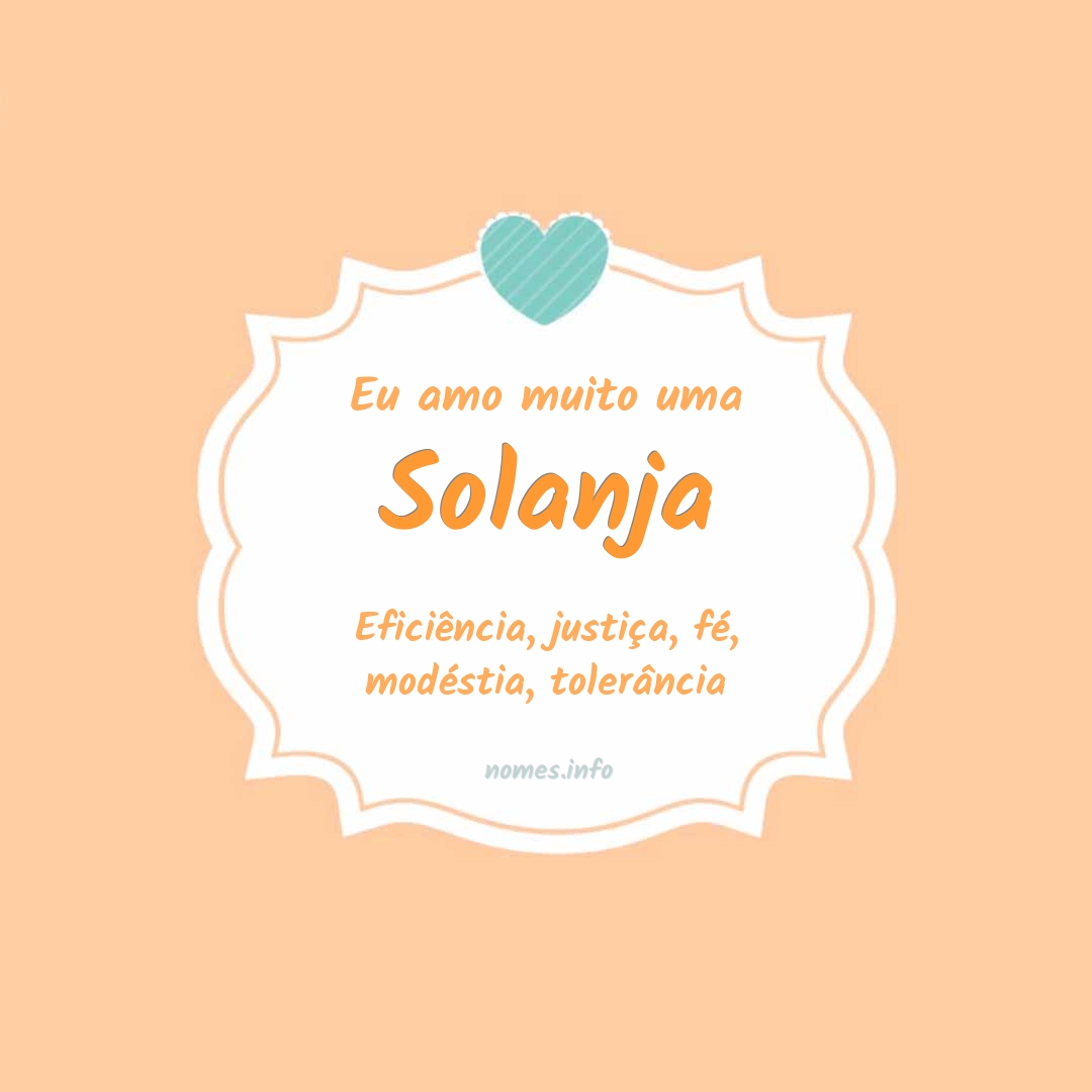 Eu amo muito Solanja