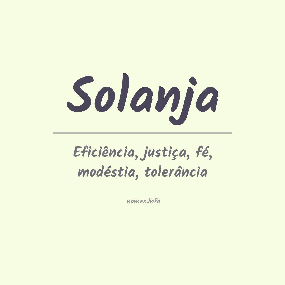 Significado do nome Solanja
