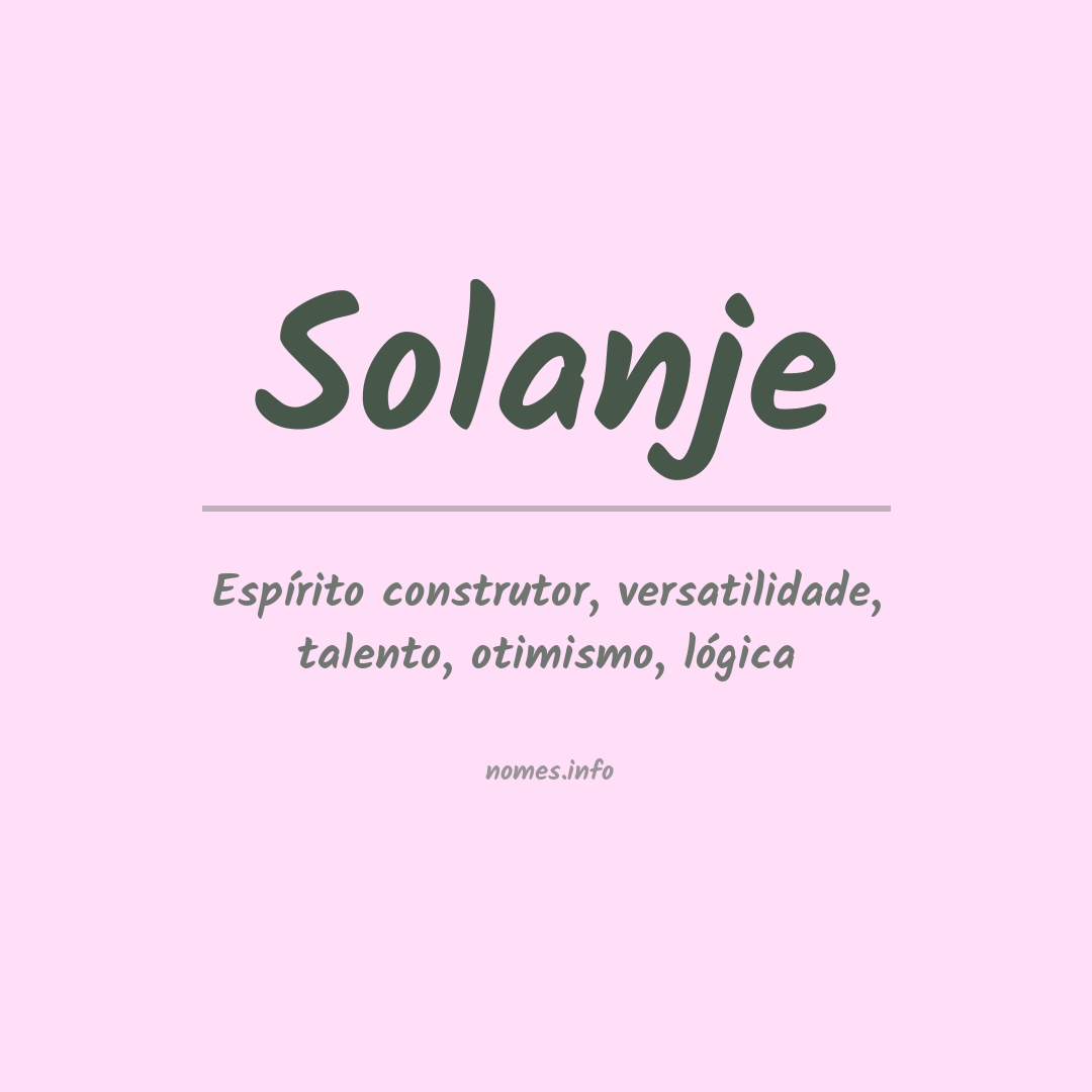 Significado do nome Solanje