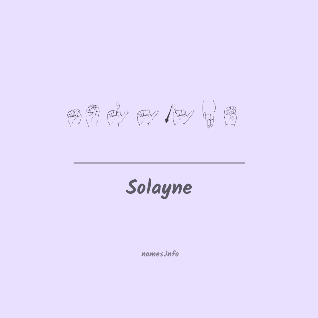 Solayne em Libras