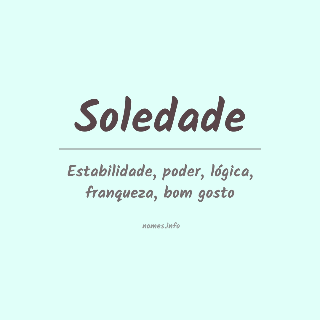 Significado do nome Soledade