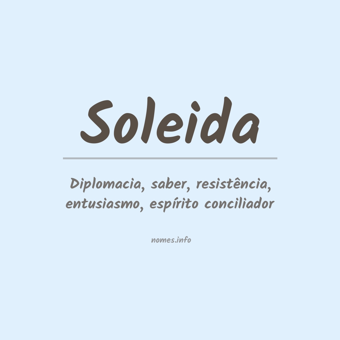 Significado do nome Soleida