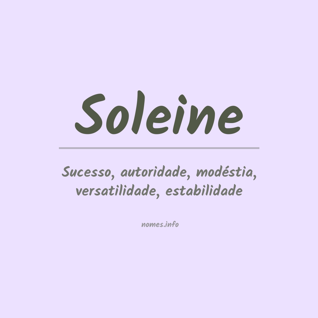 Significado do nome Soleine