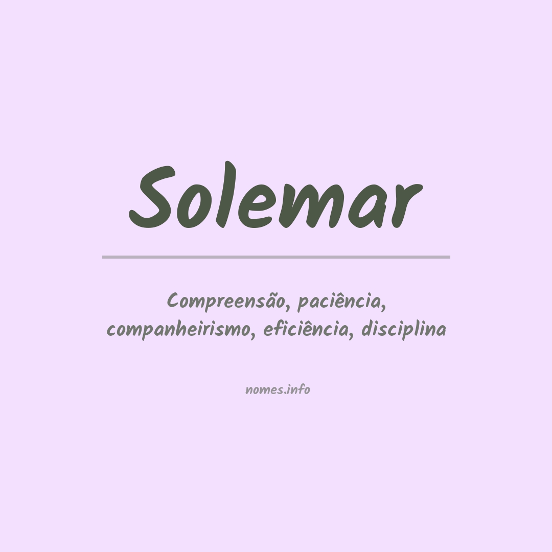 Significado do nome Solemar