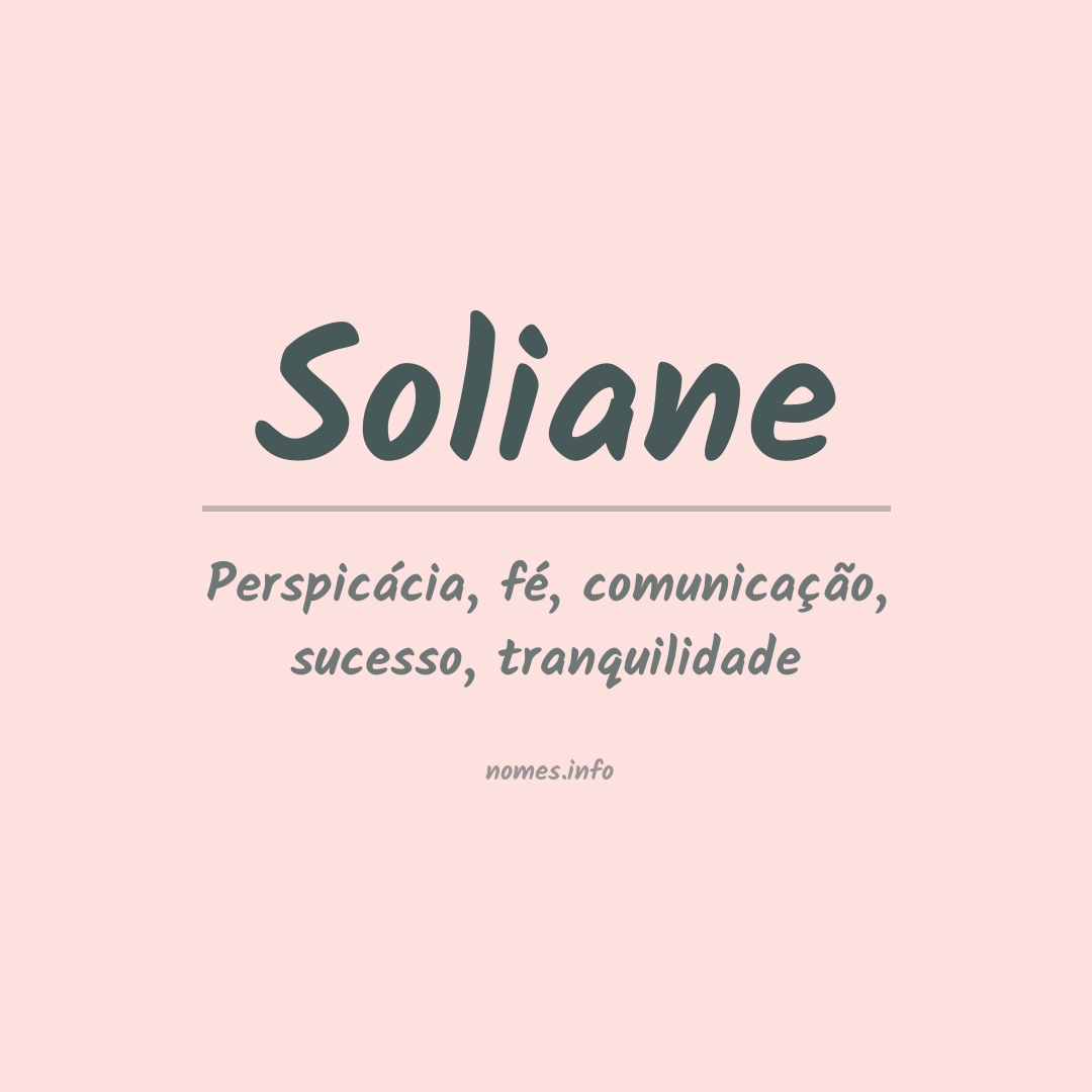 Significado do nome Soliane