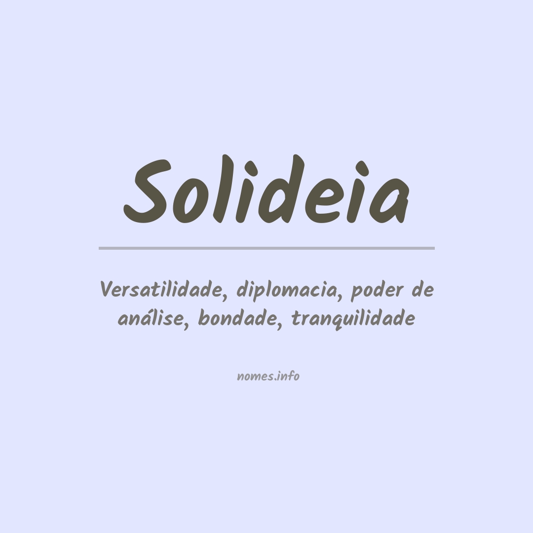 Significado do nome Solideia