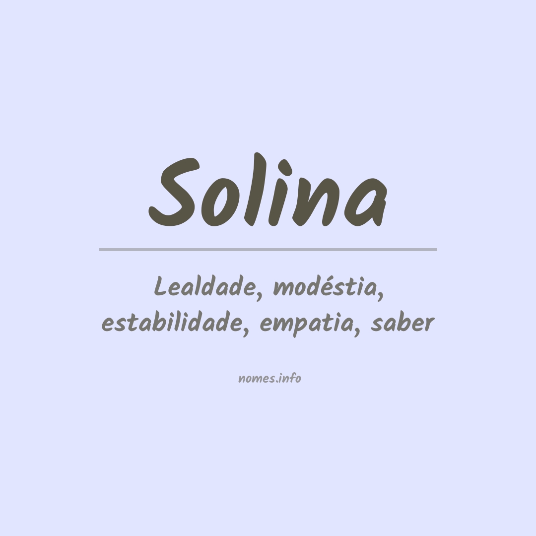 Significado do nome Solina