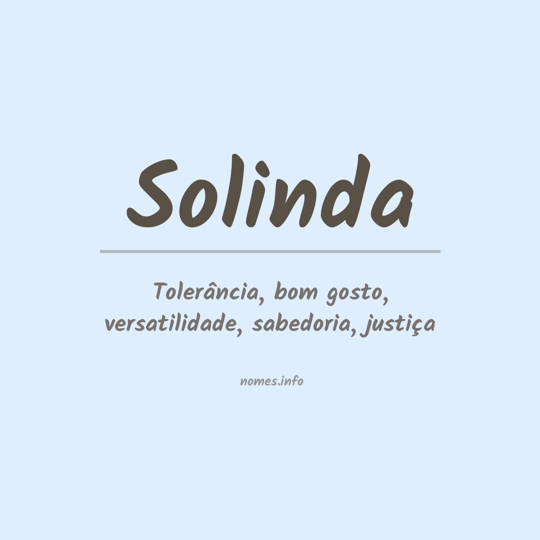 Significado do nome Solinda