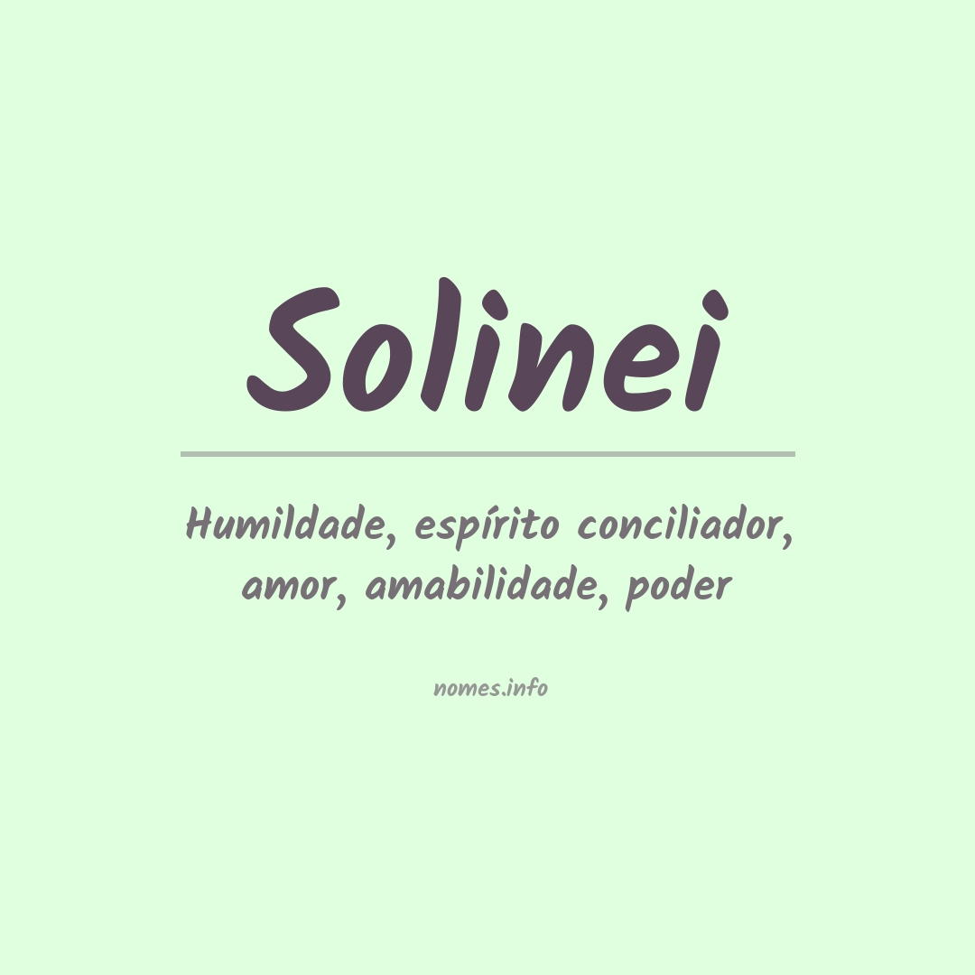 Significado do nome Solinei