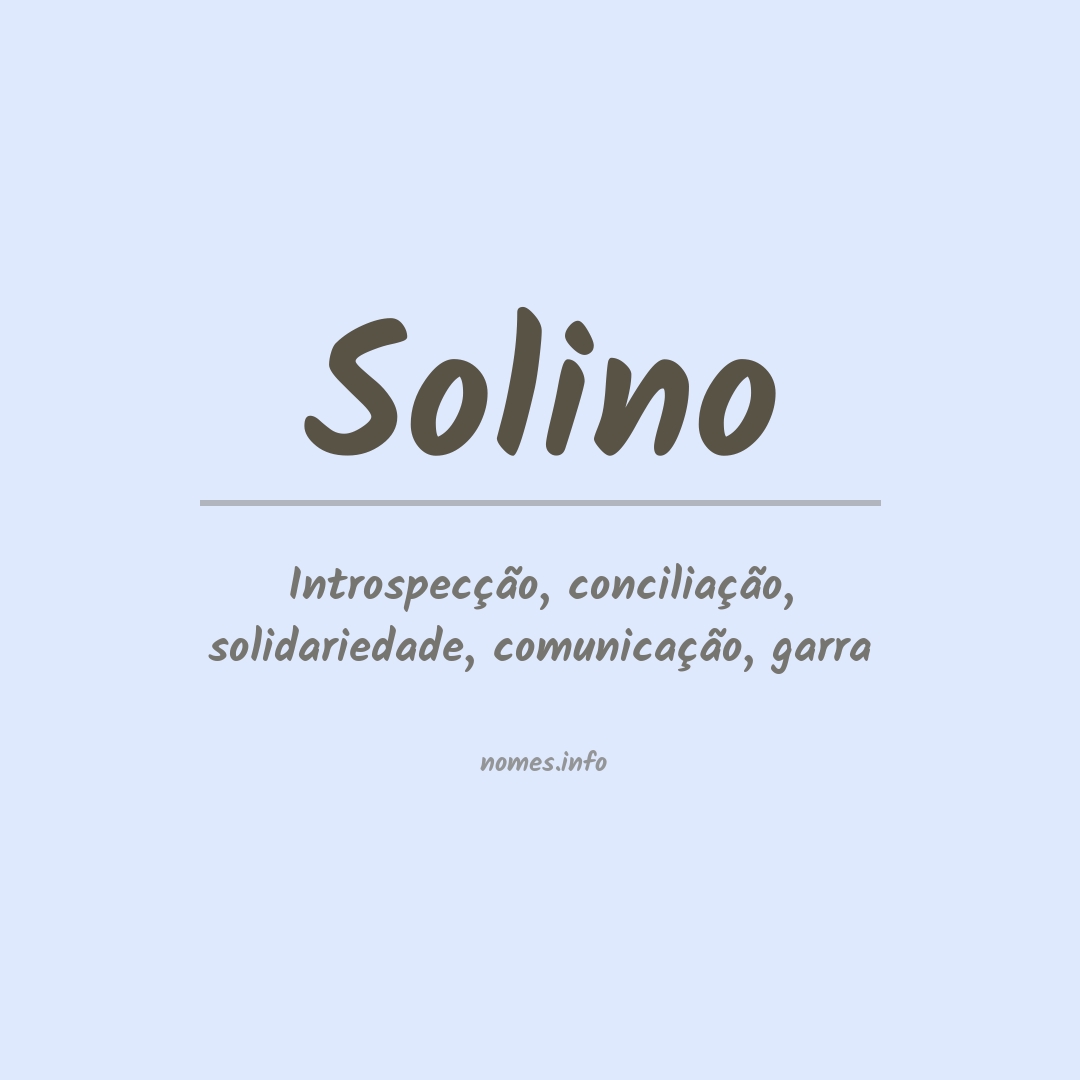 Significado do nome Solino