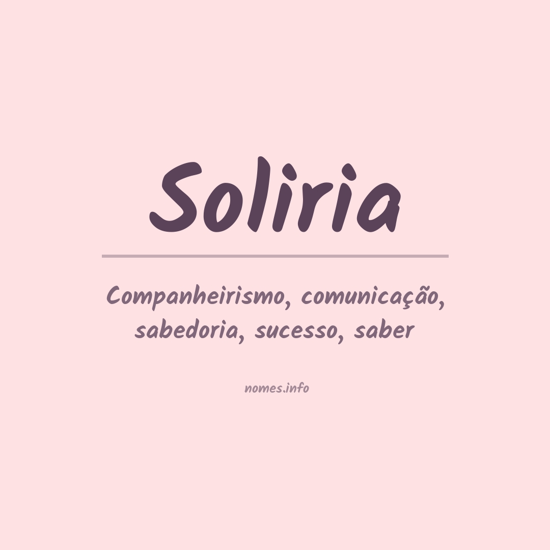 Significado do nome Soliria