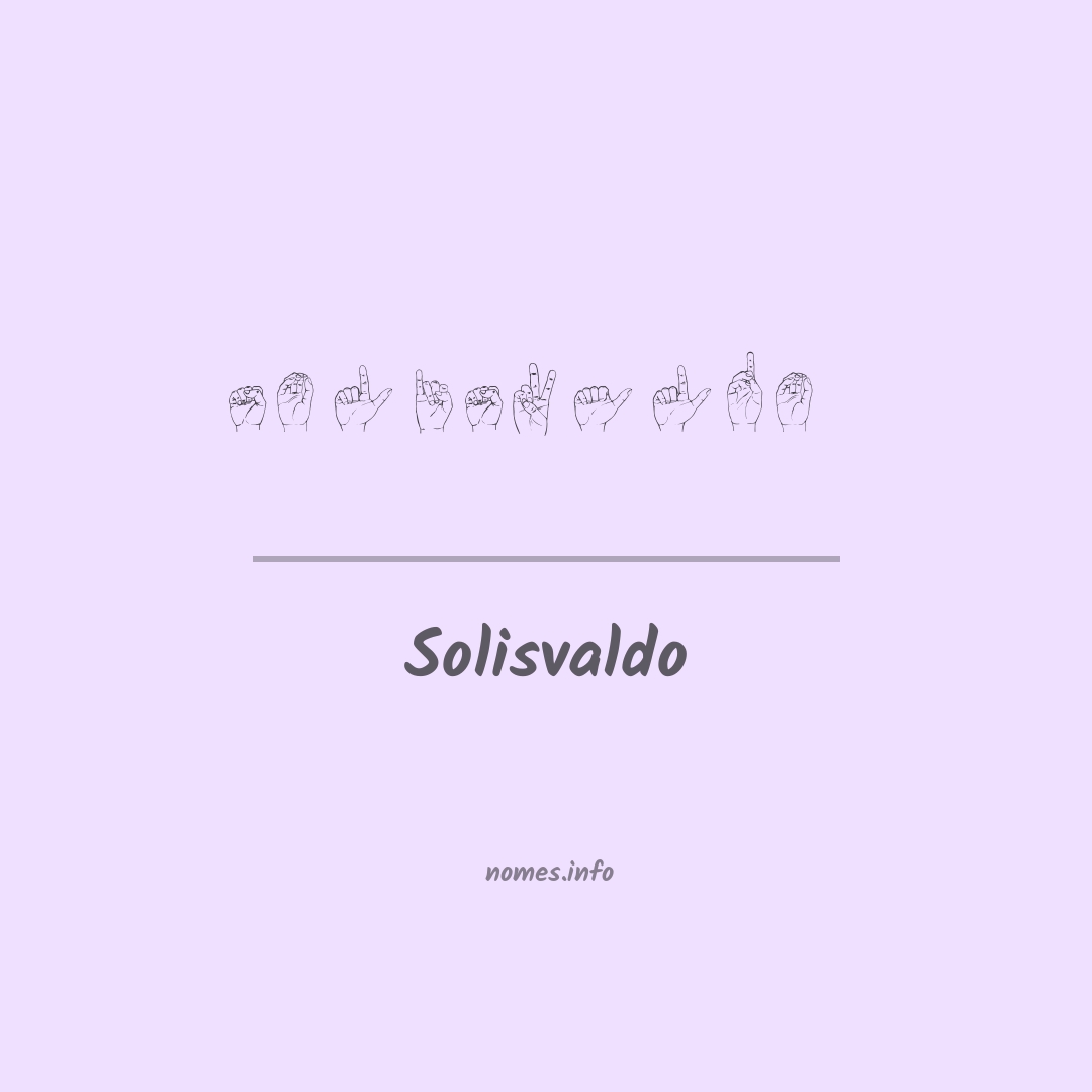 Solisvaldo em Libras