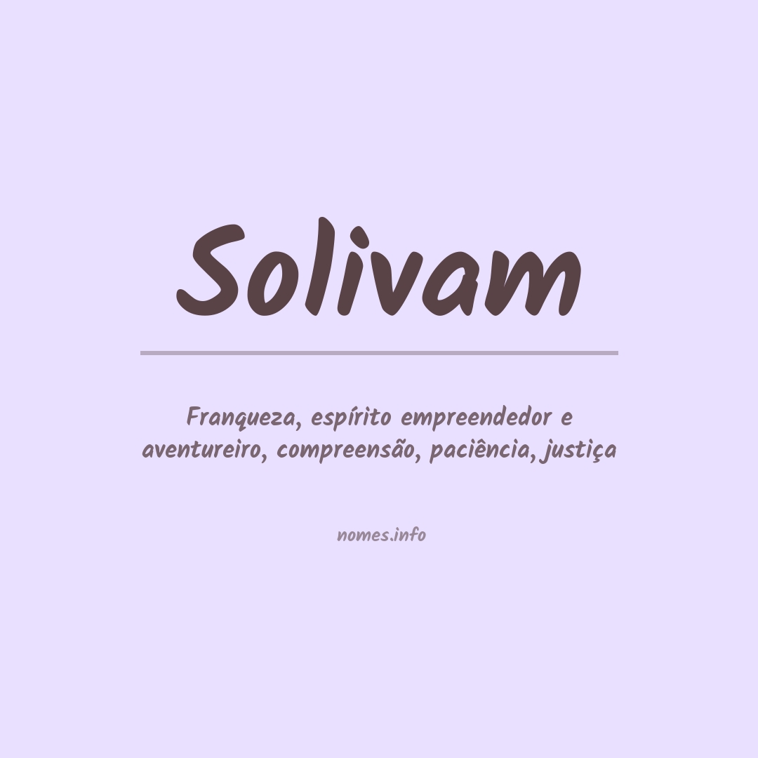 Significado do nome Solivam