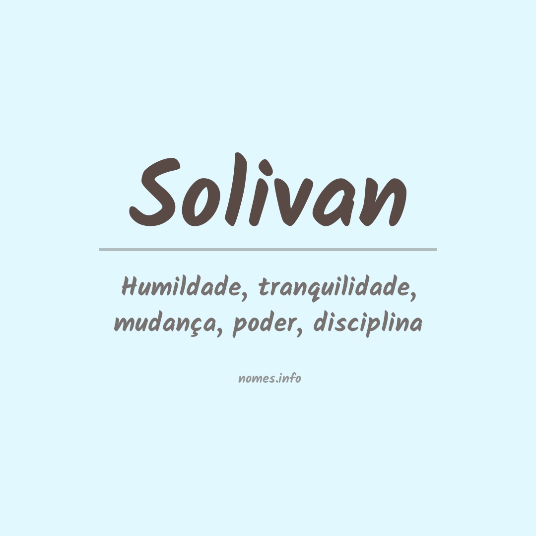 Significado do nome Solivan