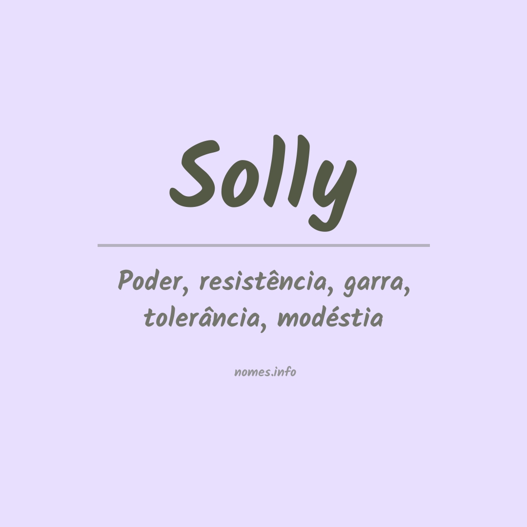 Significado do nome Solly