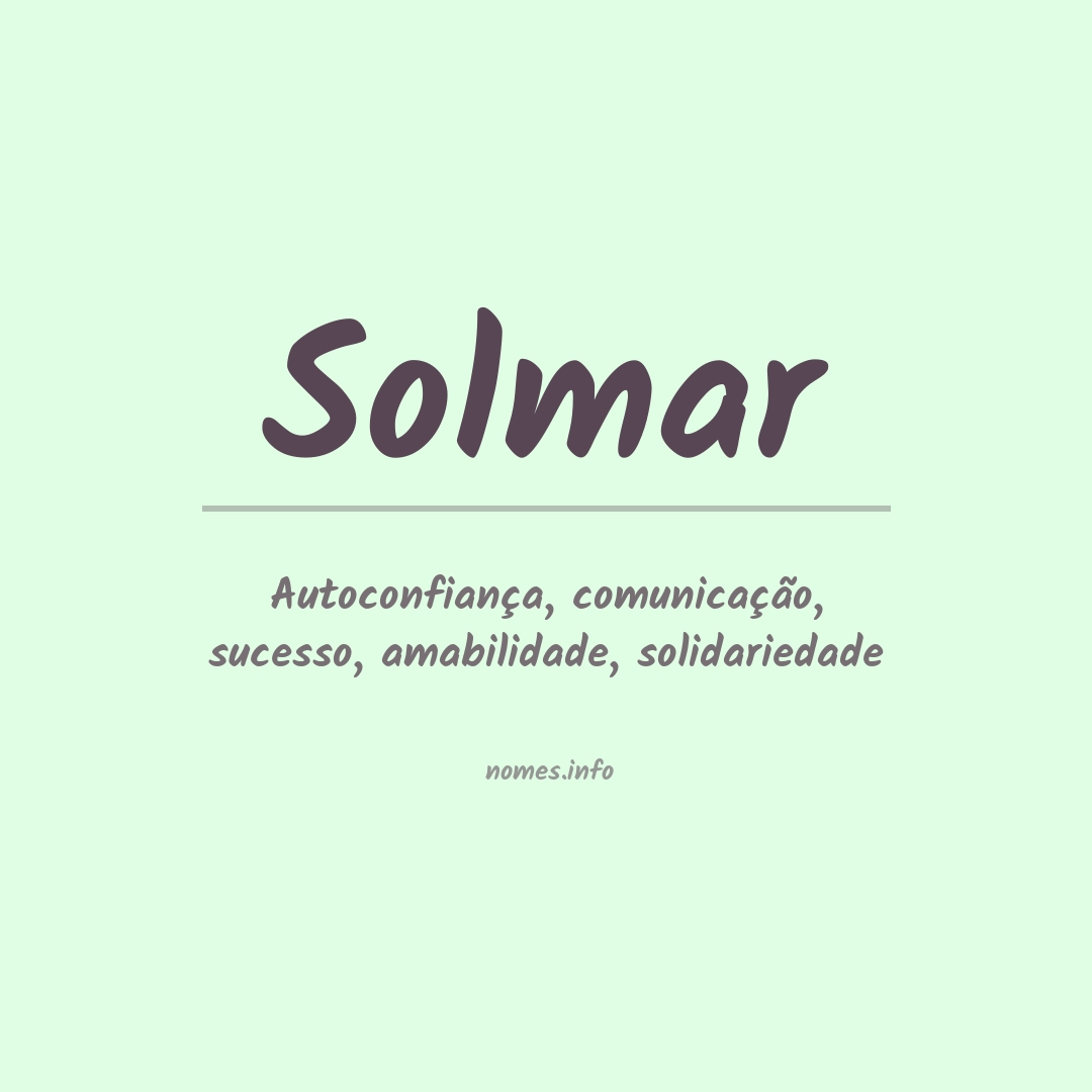 Significado do nome Solmar