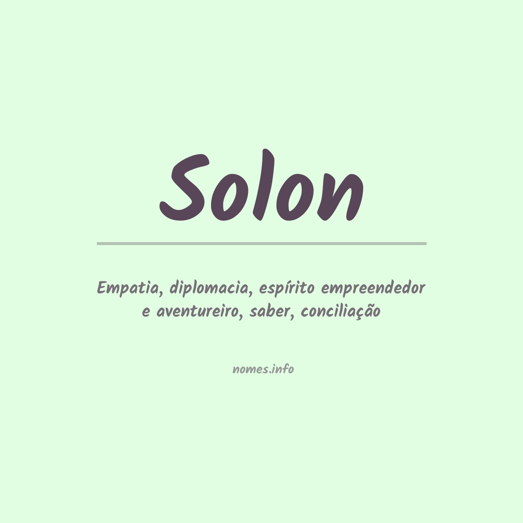 Significado do nome Solon