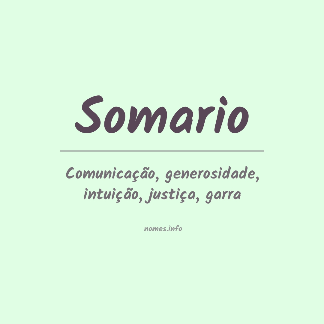 Significado do nome Somario