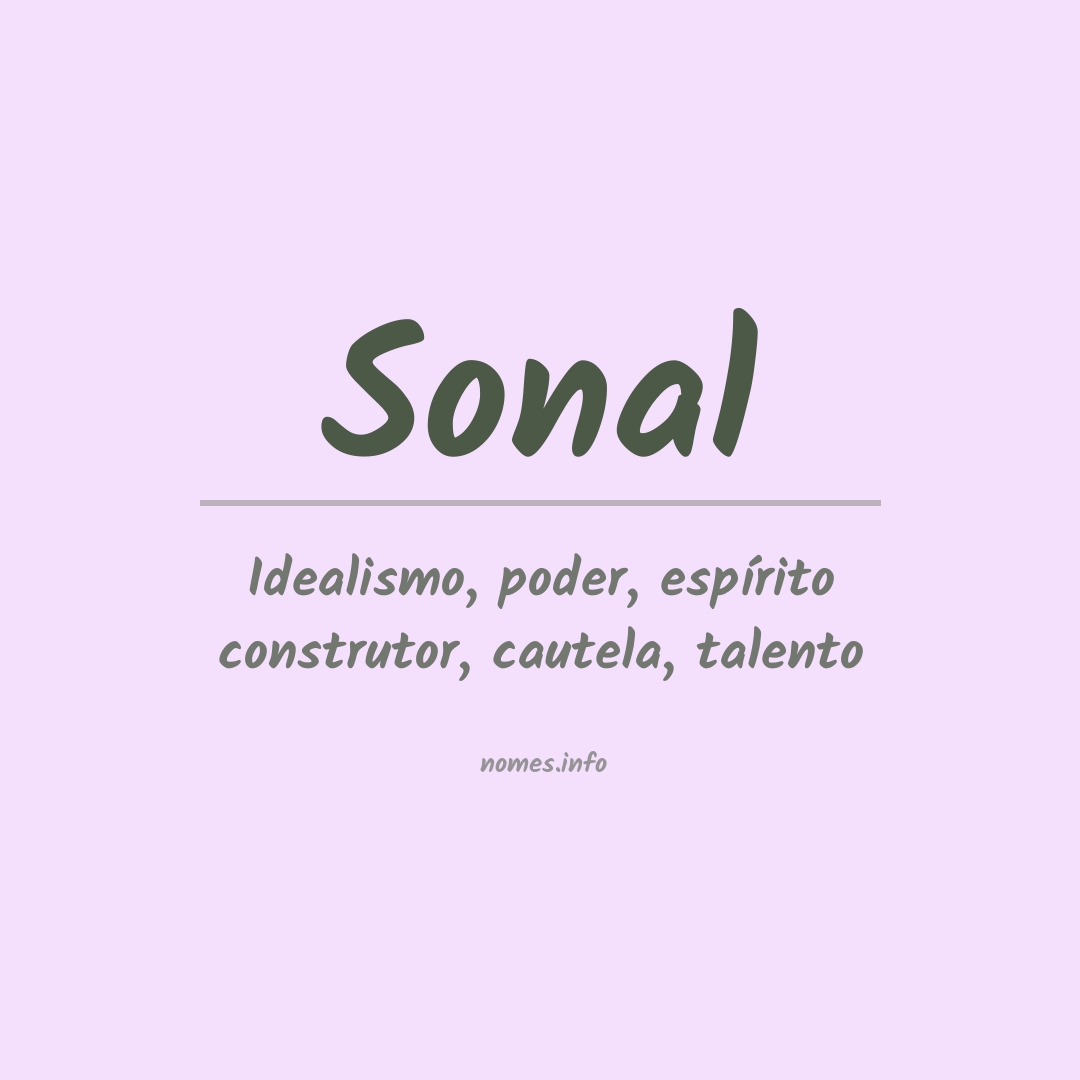 Significado do nome Sonal