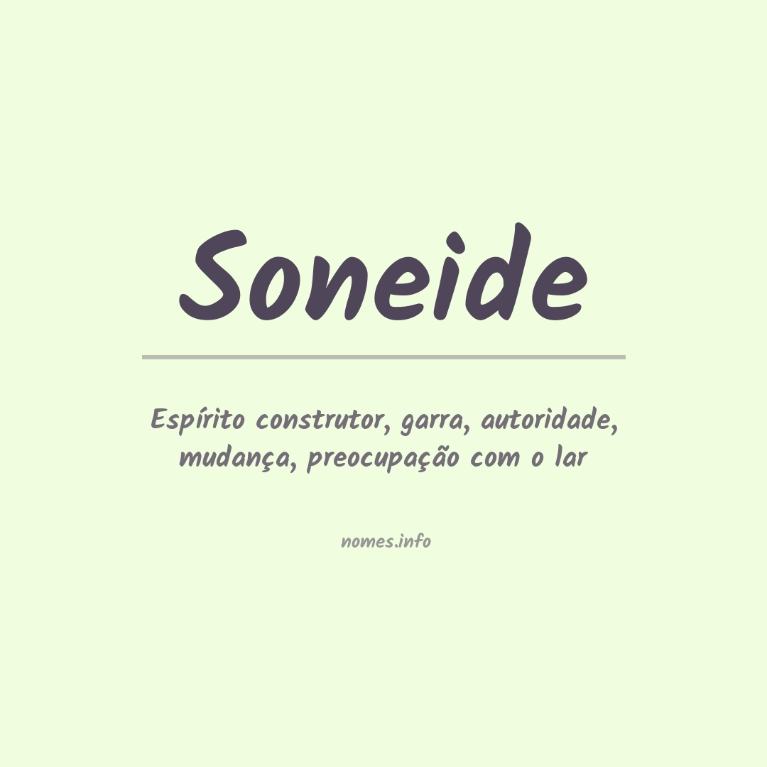 Significado do nome Soneide