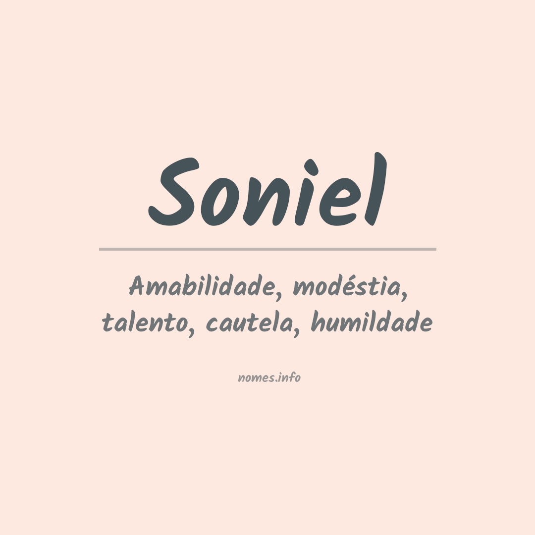 Significado do nome Soniel