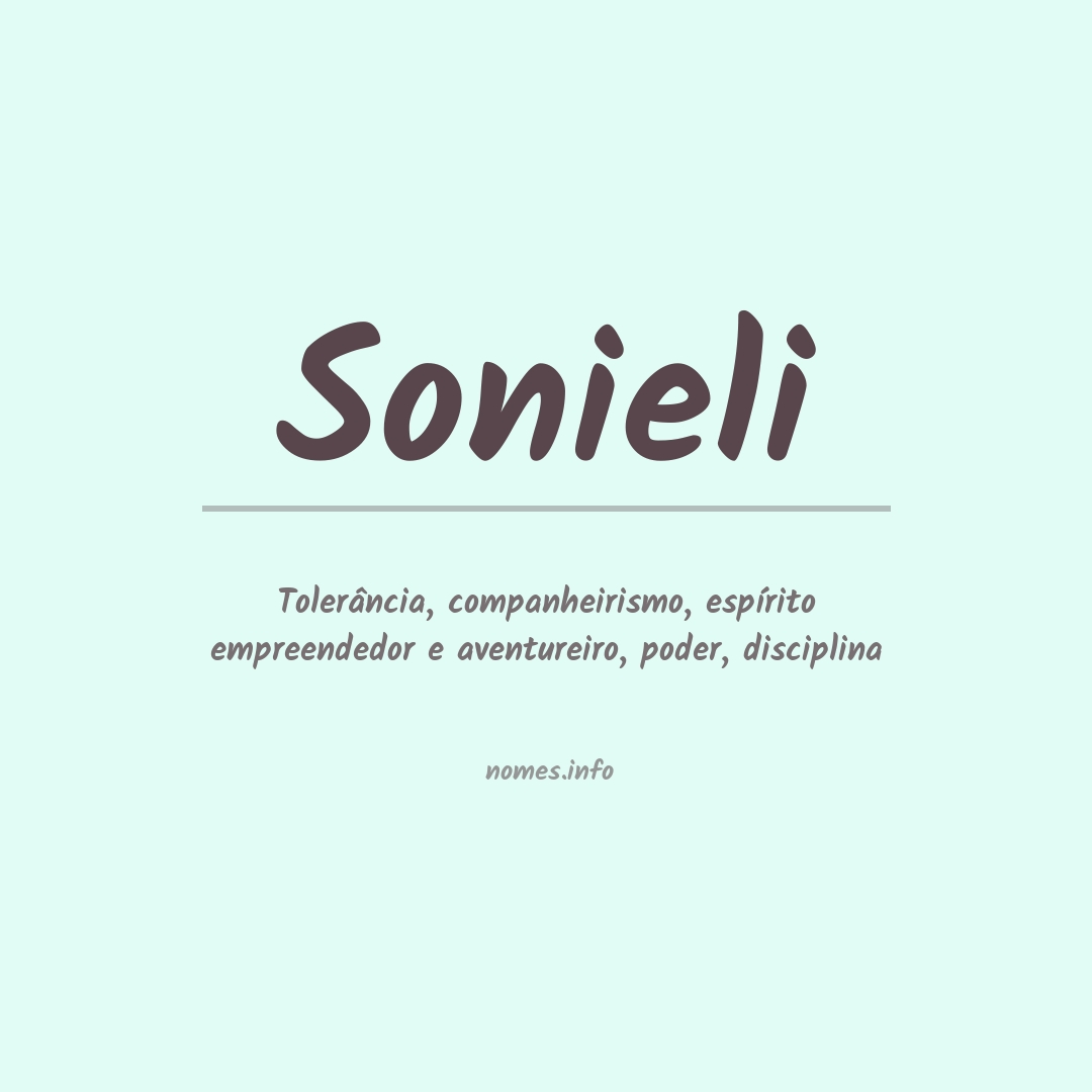 Significado do nome Sonieli