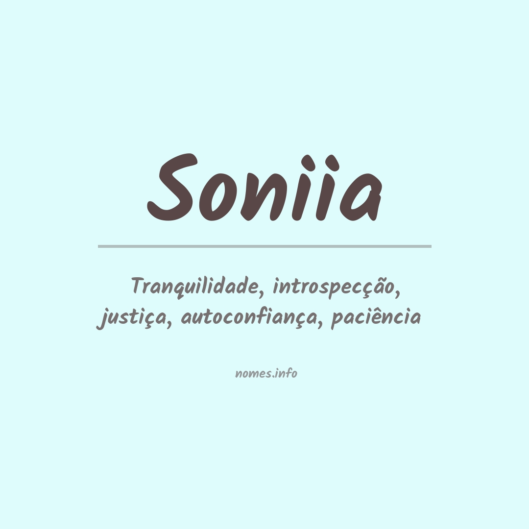 Significado do nome Soniia