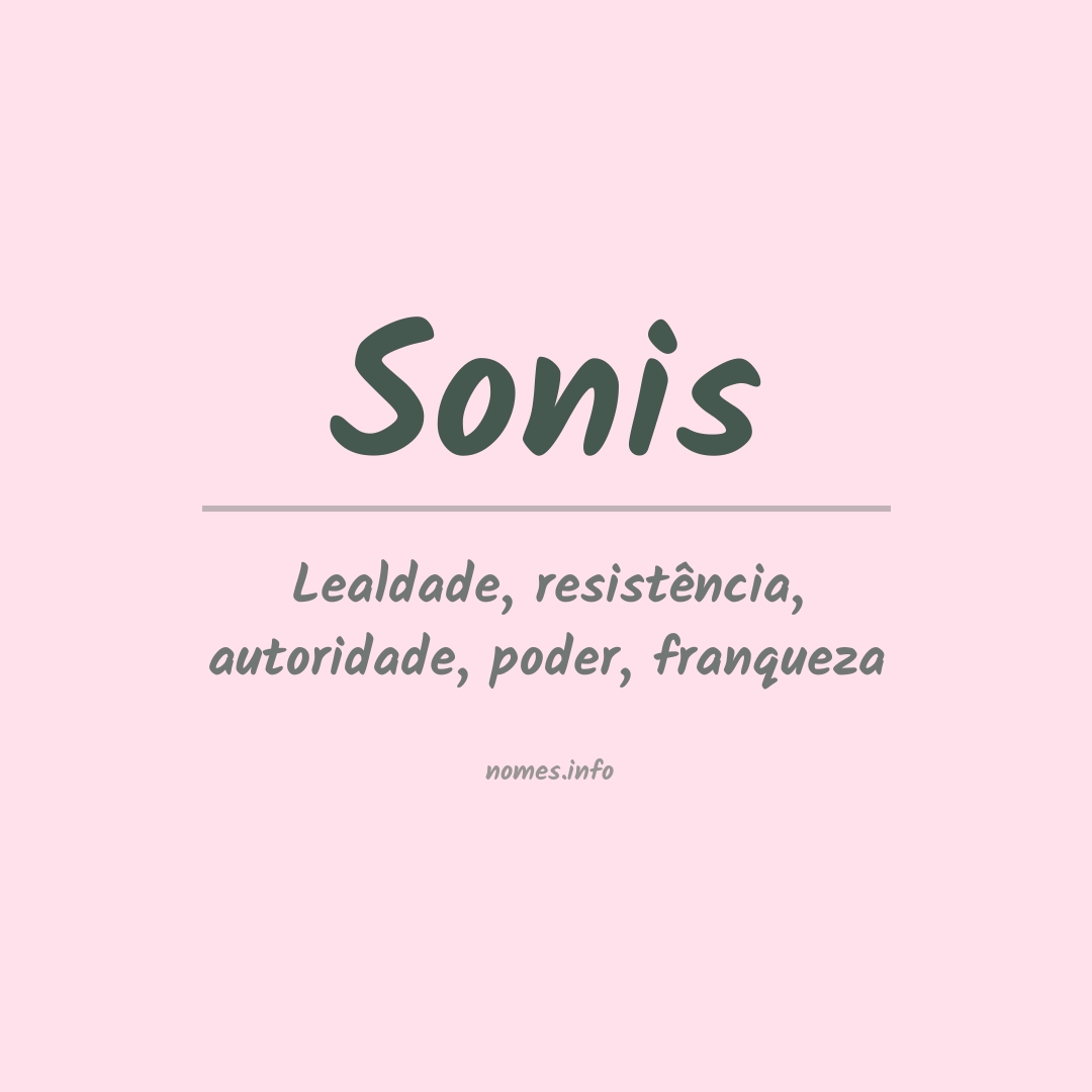 Significado do nome Sonis