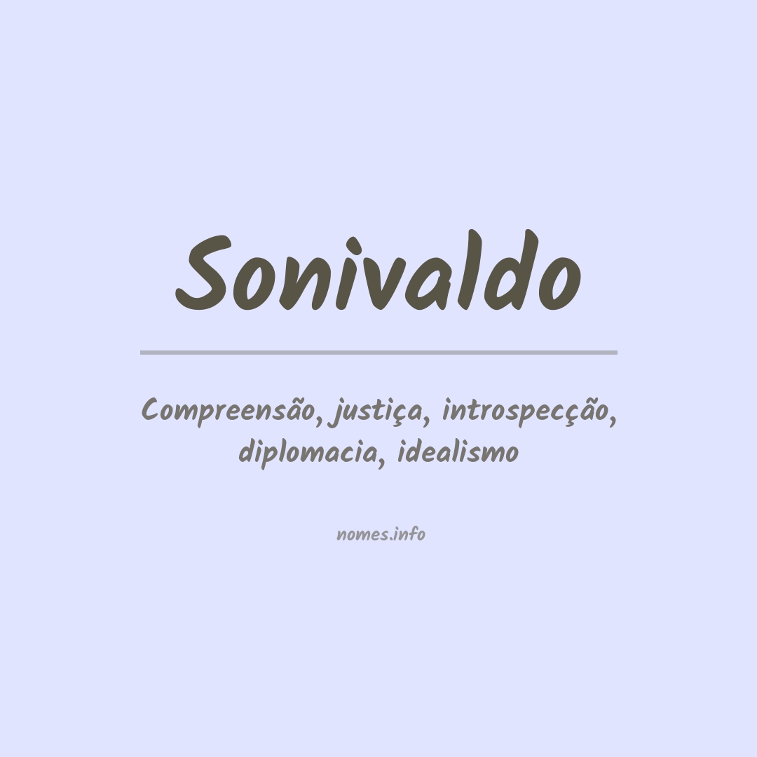 Significado do nome Sonivaldo