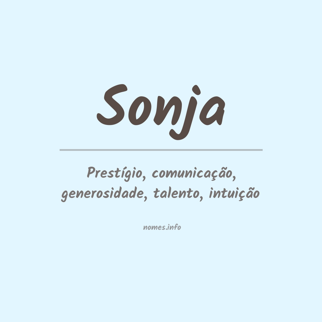 Significado do nome Sonja