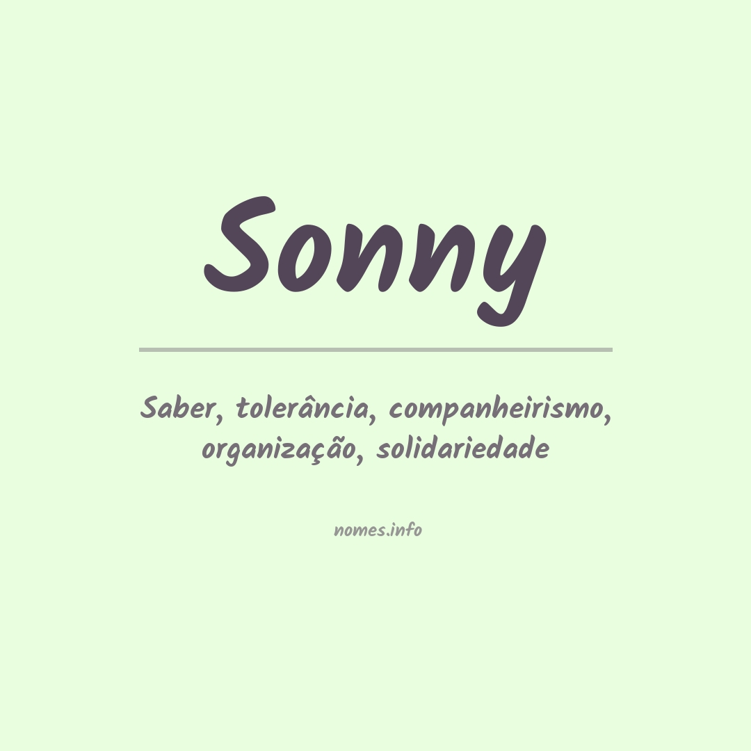 Significado do nome Sonny