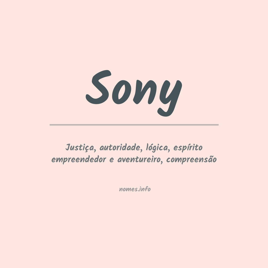 Significado do nome Sony