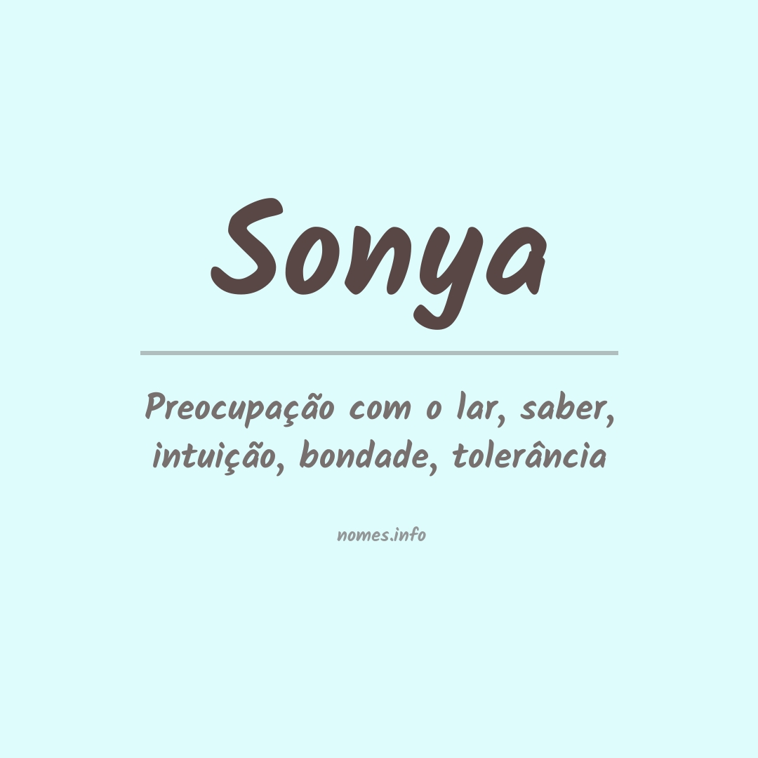 Significado do nome Sonya