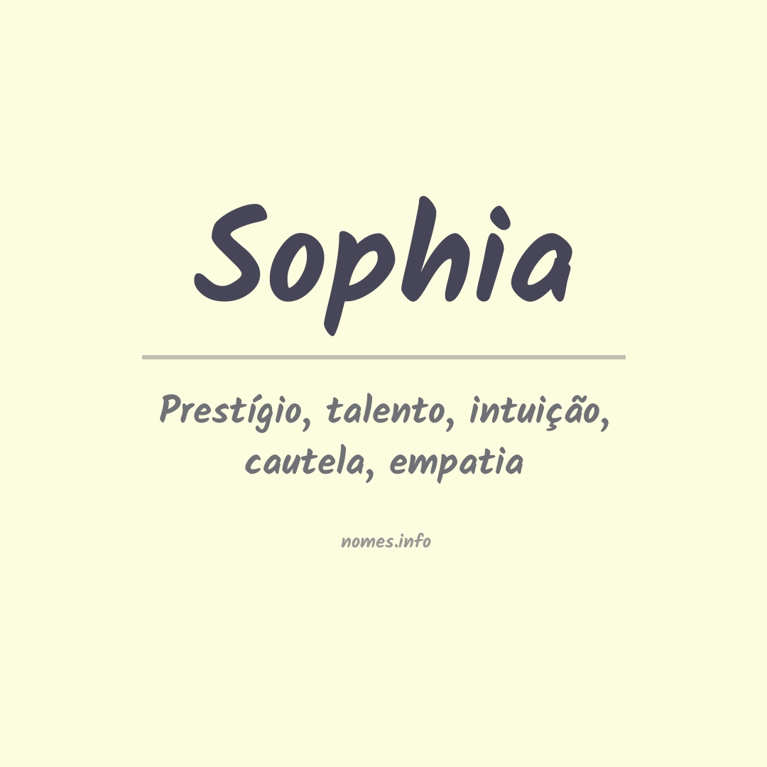 Significado do nome Sophia