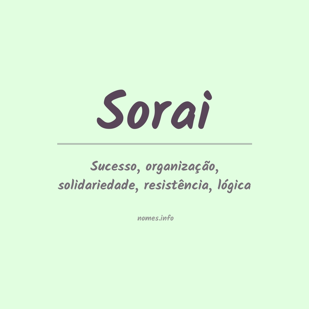 Significado do nome Sorai