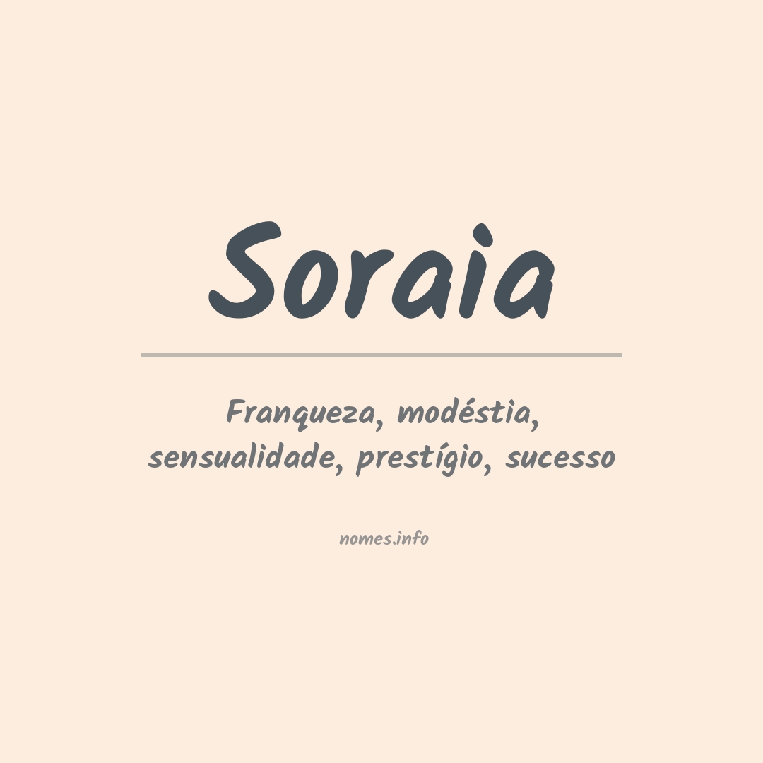 Significado do nome Soraia
