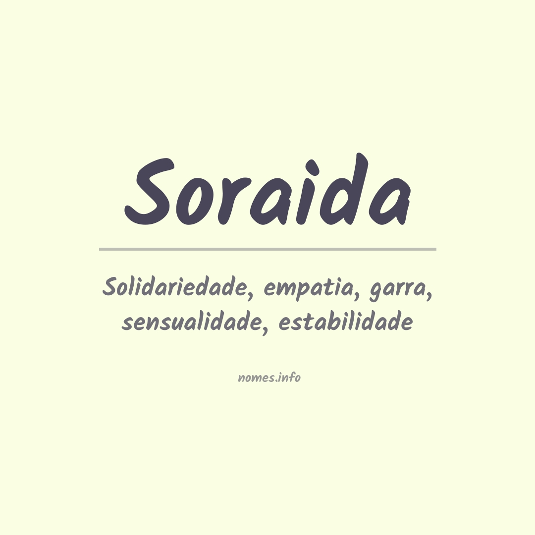 Significado do nome Soraida