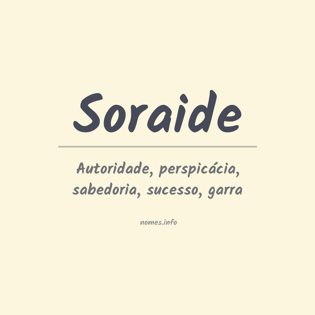 Significado do nome Soraide