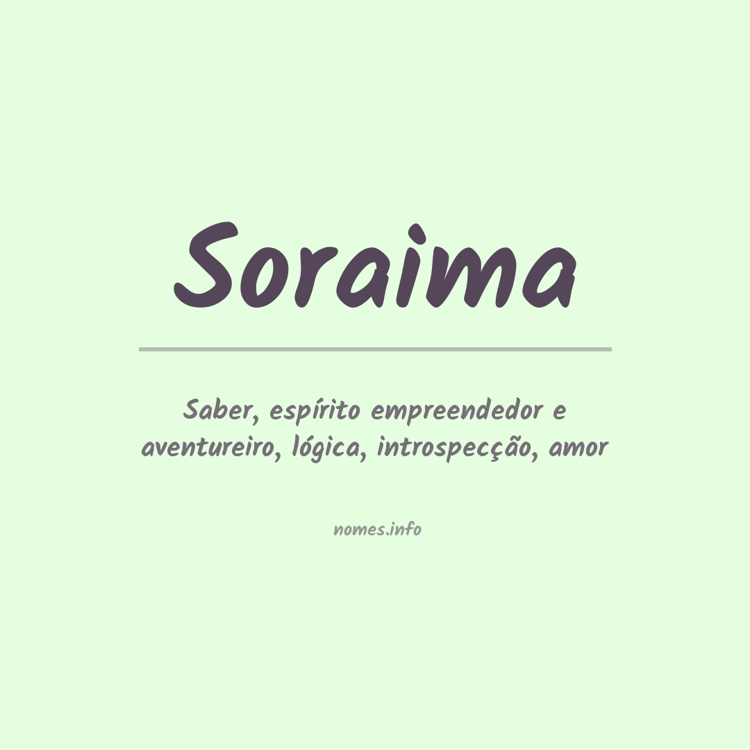 Significado do nome Soraima