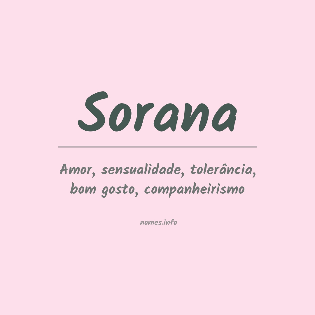Significado do nome Sorana