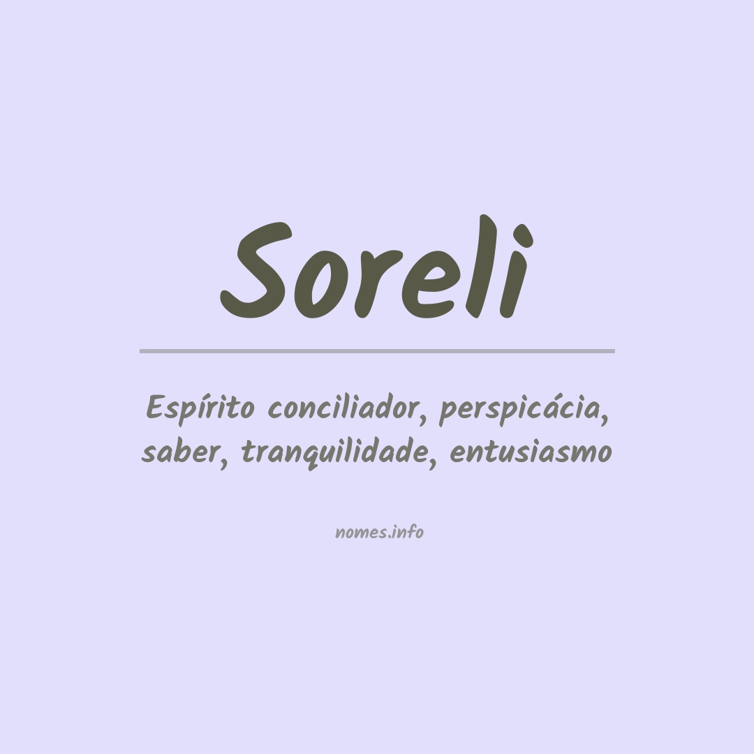Significado do nome Soreli